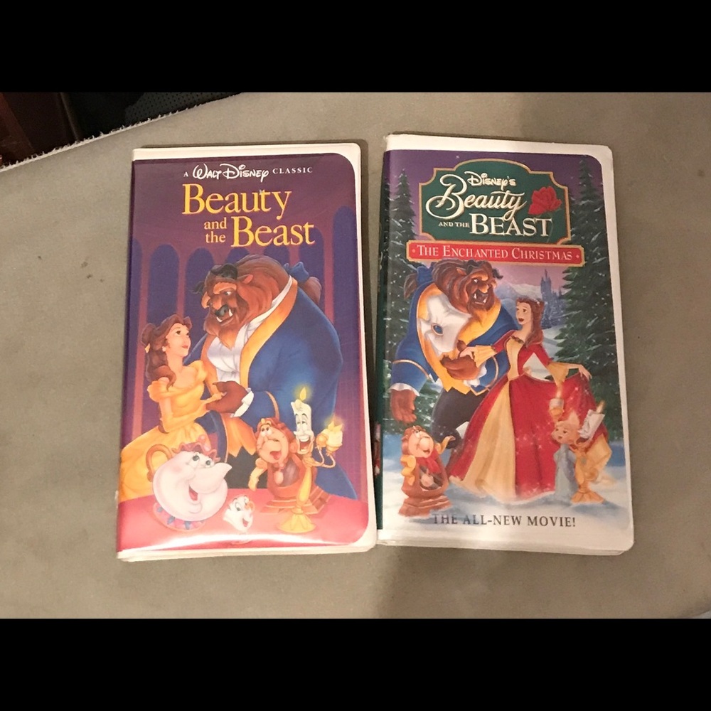 💋 DISNEY Beauty and the Beast VHS Collection - Red and Blue 💋